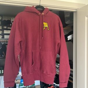 Gorgeous vintage rowing blazers (lazy bones) hoodie in maroon!
